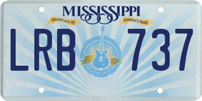 MS license plate LRB737