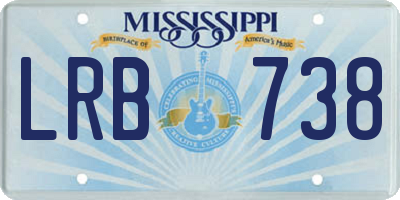 MS license plate LRB738
