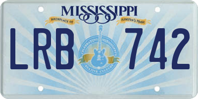 MS license plate LRB742