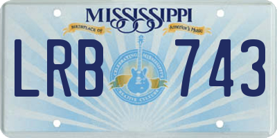 MS license plate LRB743