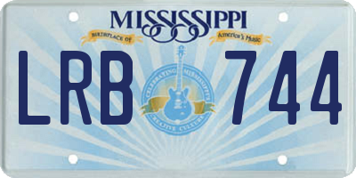 MS license plate LRB744