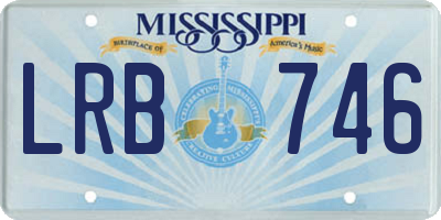 MS license plate LRB746