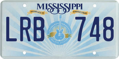 MS license plate LRB748