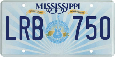 MS license plate LRB750
