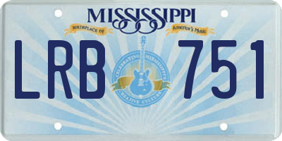 MS license plate LRB751
