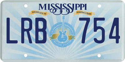 MS license plate LRB754
