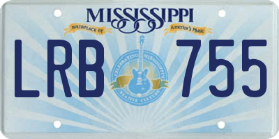 MS license plate LRB755