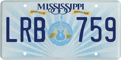 MS license plate LRB759