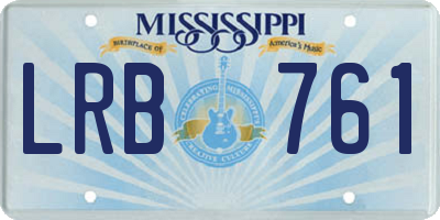 MS license plate LRB761