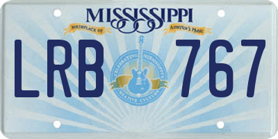 MS license plate LRB767