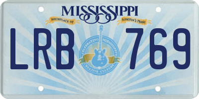 MS license plate LRB769