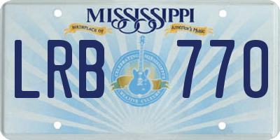 MS license plate LRB770