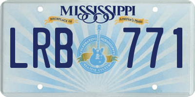 MS license plate LRB771