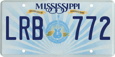 MS license plate LRB772