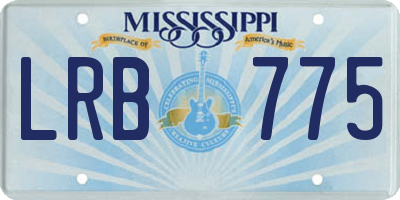 MS license plate LRB775