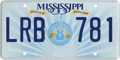 MS license plate LRB781