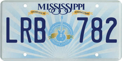 MS license plate LRB782