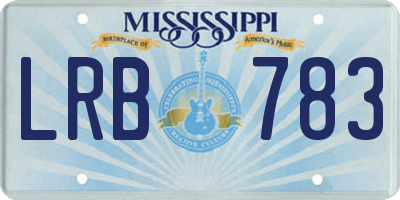 MS license plate LRB783