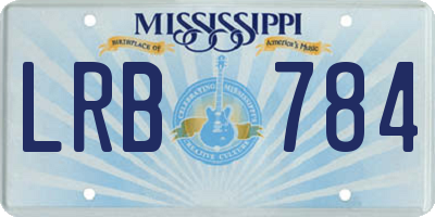 MS license plate LRB784