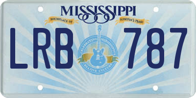 MS license plate LRB787