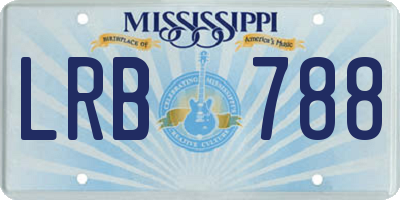 MS license plate LRB788