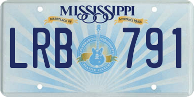 MS license plate LRB791