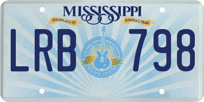 MS license plate LRB798