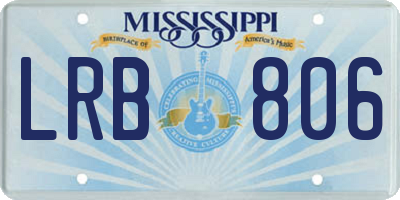 MS license plate LRB806