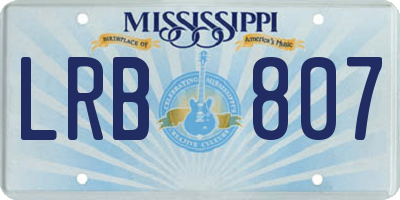 MS license plate LRB807