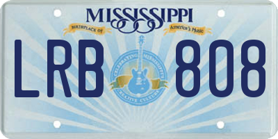 MS license plate LRB808