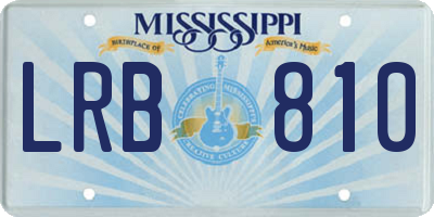 MS license plate LRB810
