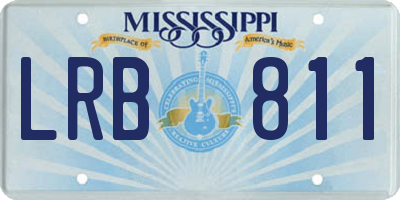 MS license plate LRB811
