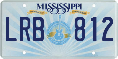 MS license plate LRB812