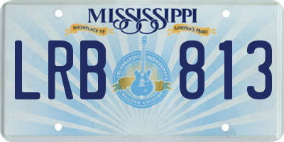 MS license plate LRB813