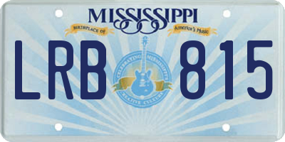 MS license plate LRB815