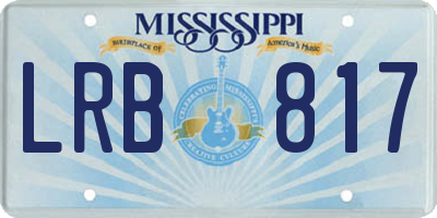 MS license plate LRB817