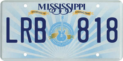 MS license plate LRB818