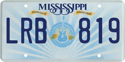 MS license plate LRB819