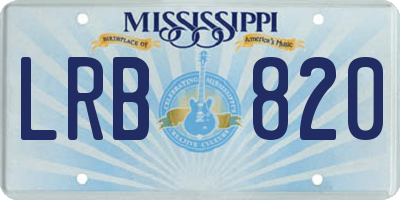 MS license plate LRB820