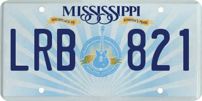 MS license plate LRB821