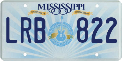 MS license plate LRB822