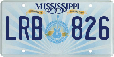 MS license plate LRB826