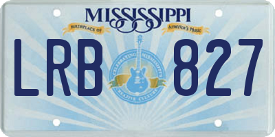 MS license plate LRB827