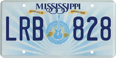 MS license plate LRB828