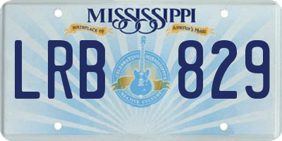 MS license plate LRB829