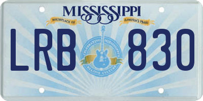MS license plate LRB830