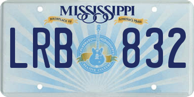 MS license plate LRB832
