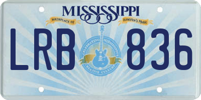 MS license plate LRB836