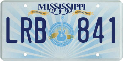 MS license plate LRB841