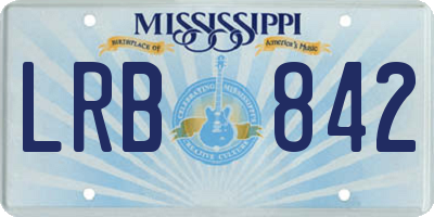 MS license plate LRB842
